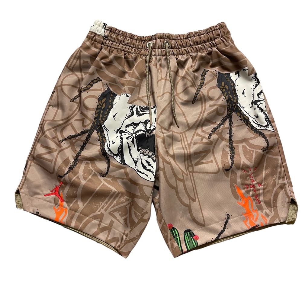 NWOT Nike x Cactus Jack By Travis Scott Air Jordan Pool Shorts Size XS